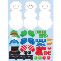48 pc Bulk Build A Snowman Stickers