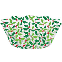 12 pc Bulk Holly Fluted Plastic Bowls