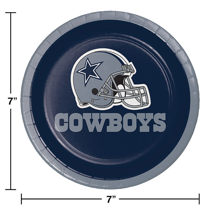 96/Case Bulk Dallas Cowboys Dessert Plates