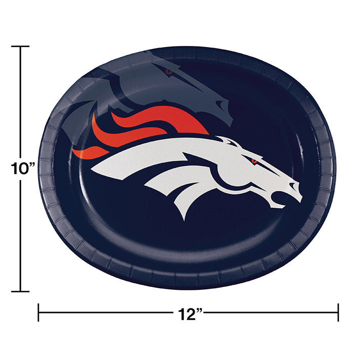 96ct Bulk Denver Broncos Oval Platters