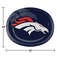 96ct Bulk Denver Broncos Oval Platters