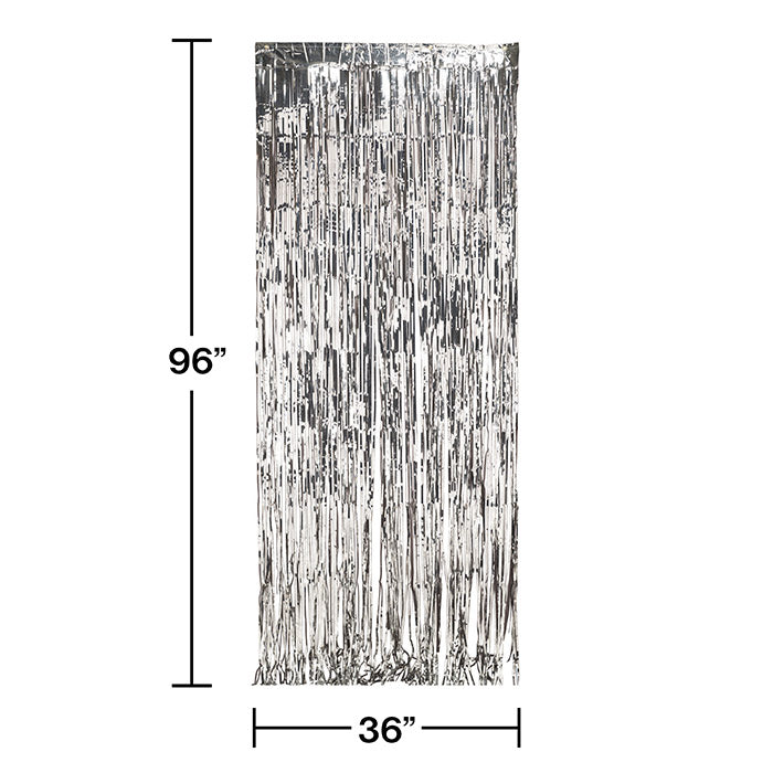 6ct Bulk Silver Foil Door Curtain