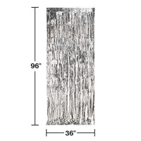 6ct Bulk Silver Foil Door Curtain
