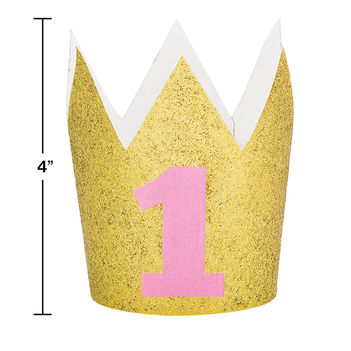 6ct Bulk 1st Birthday Girl Crowns