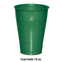 240 pc Bulk Emerald Green 12 oz Plastic Cups