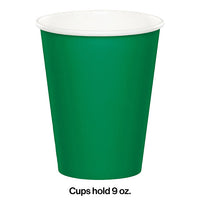 240ct Bulk Emerald Green 9 oz Hot & Cold Cups
