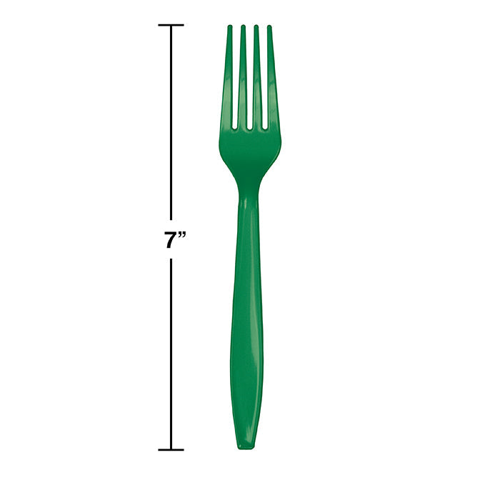 600ct Bulk Emerald Green Bulk Plastic Forks