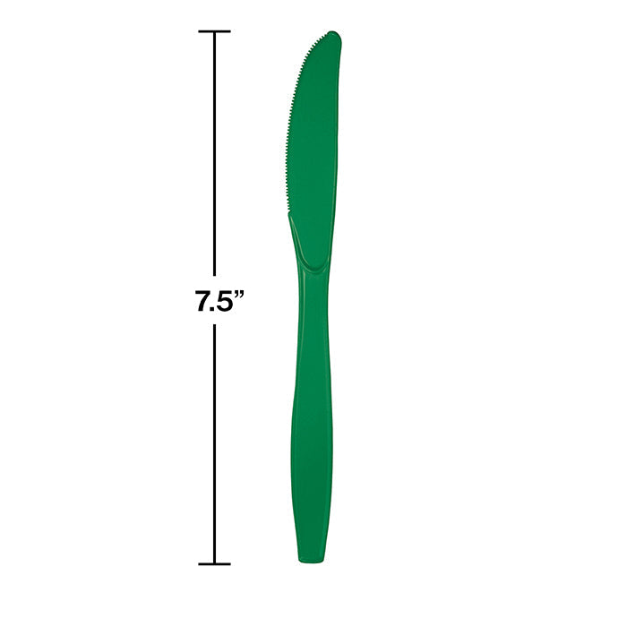 600ct Bulk Emerald Green Bulk Plastic Knives