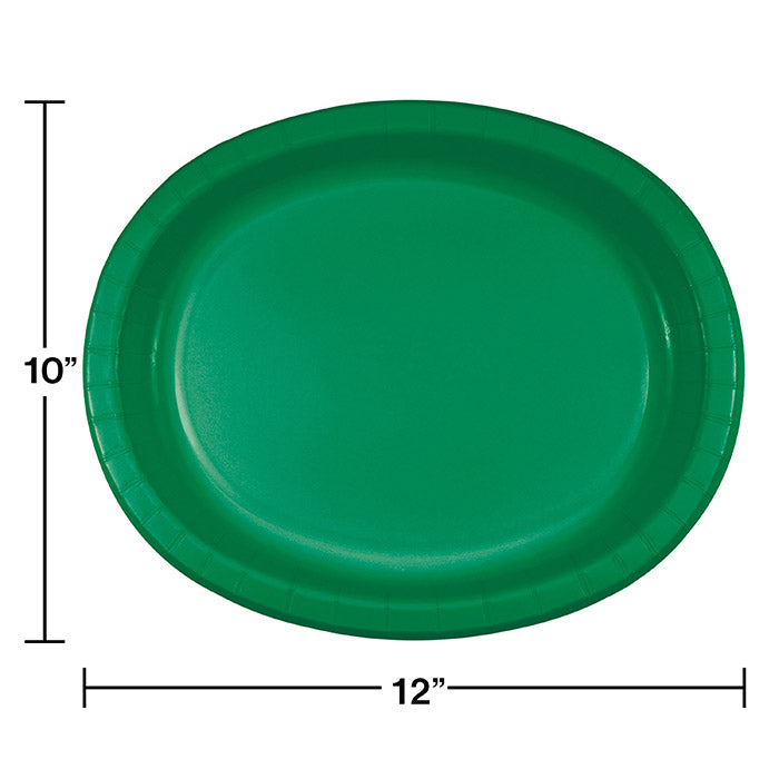 96ct Bulk Emerald Green Sturdy Style Oval Platters