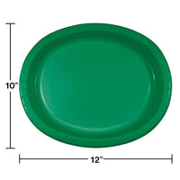 96ct Bulk Emerald Green Sturdy Style Oval Platters