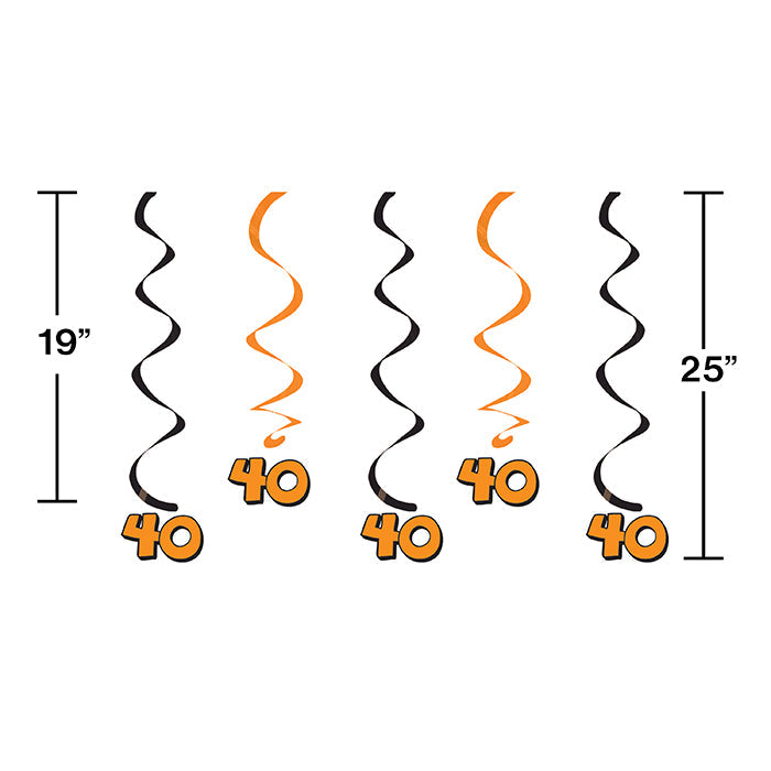 30ct Bulk 40th Birthday Dizzy Danglers