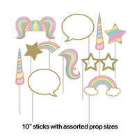60ct Bulk Sparkle Unicorn Photo Booth Props