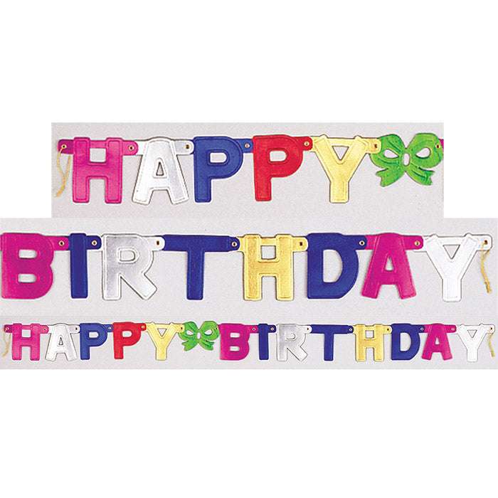 12 pc Bulk Happy Birthday Party Banners