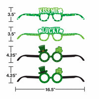 24ct Bulk St. Patrick's Day Assorted Paper Eyeglasses