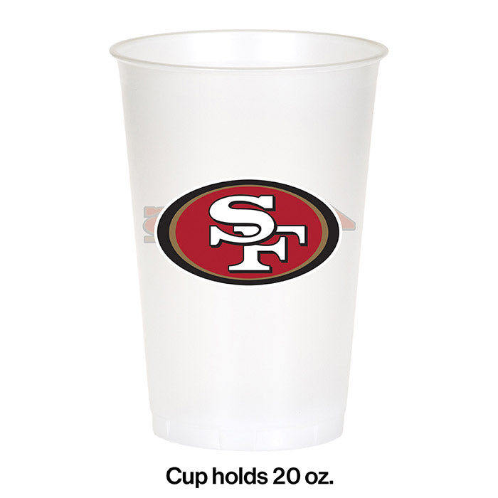 San Francisco 49ers Plastic Cup, 20 Oz (8/Pkg)