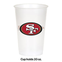 San Francisco 49ers Plastic Cup, 20 Oz (8/Pkg)