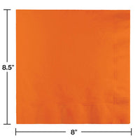 250 pc Bulk Sunkissed Orange Dinner Napkins 3 Ply