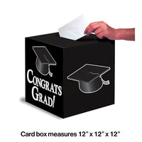 6ct Bulk Graduation Card Boxes Black
