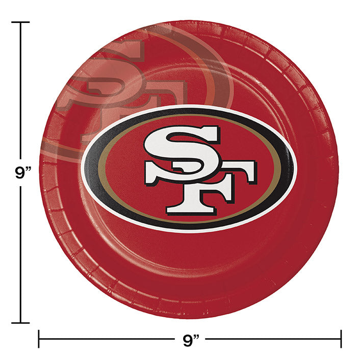 96/Case Bulk San Francisco 49ers Dinner Plates