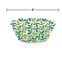 Christmas Decor Holly Plastic Bowl