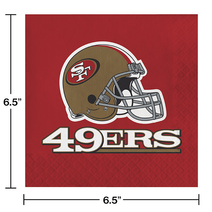 192/Case Bulk San Francisco 49ers Luncheon Napkins