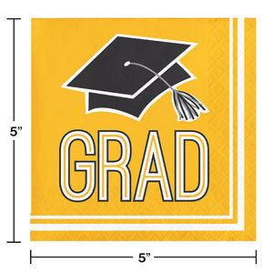 Yellow Graduation Party Kit for 16 (182 Items)