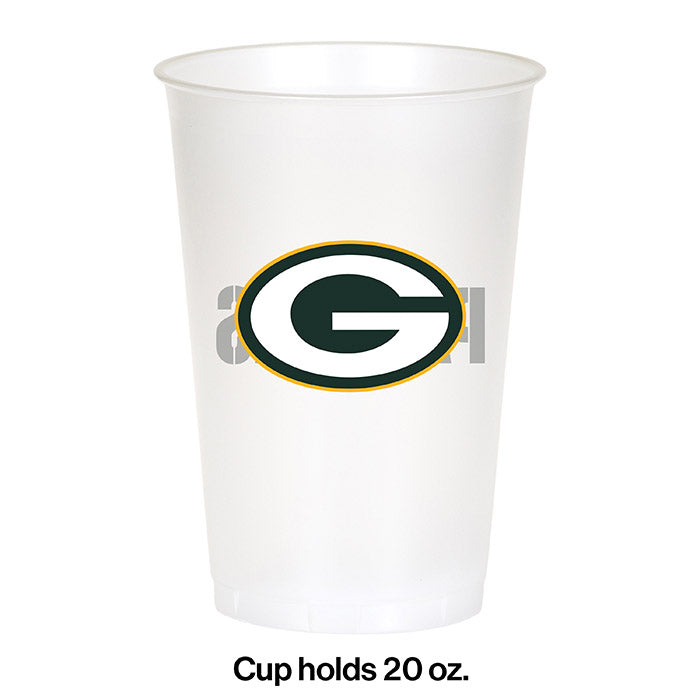 96ct Bulk Green Bay Packers 20 oz Plastic Cups