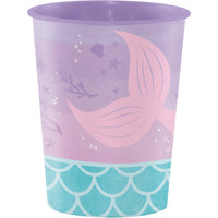 12 pc Bulk Iridescent Mermaid Party 16 oz Favor Cups