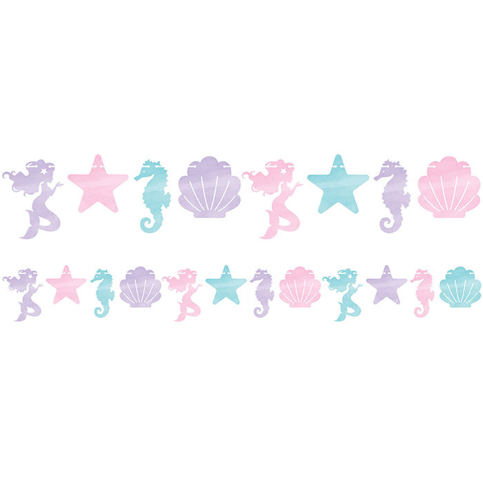 6 pc Bulk Iridescent Mermaid Party Banners