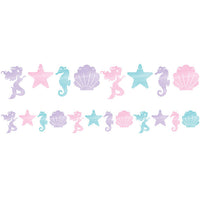 6 pc Bulk Iridescent Mermaid Party Banners