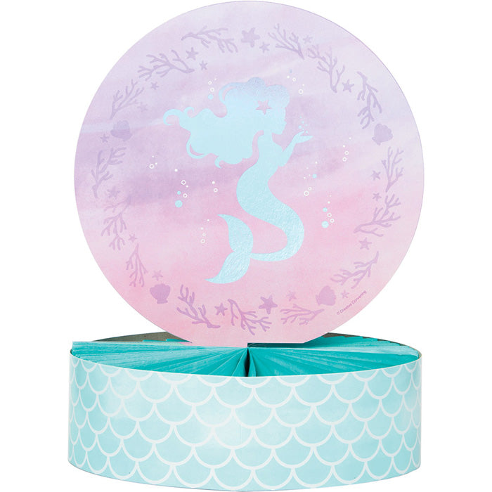 6 pc Bulk Iridescent Mermaid Party Centerpieces