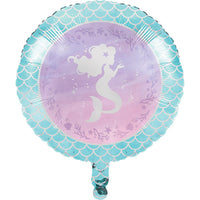 10 pc Bulk Iridescent Mermaid Party Mylar Balloons