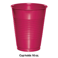 240ct Bulk Hot Magenta 16 oz Plastic Cups