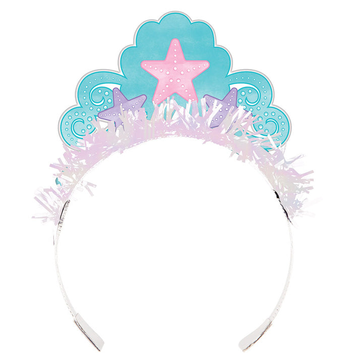 48 pc Bulk Iridescent Mermaid Party Tiaras