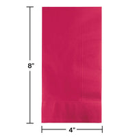 600 pc Bulk Hot Magenta 2 Ply Dinner Napkins