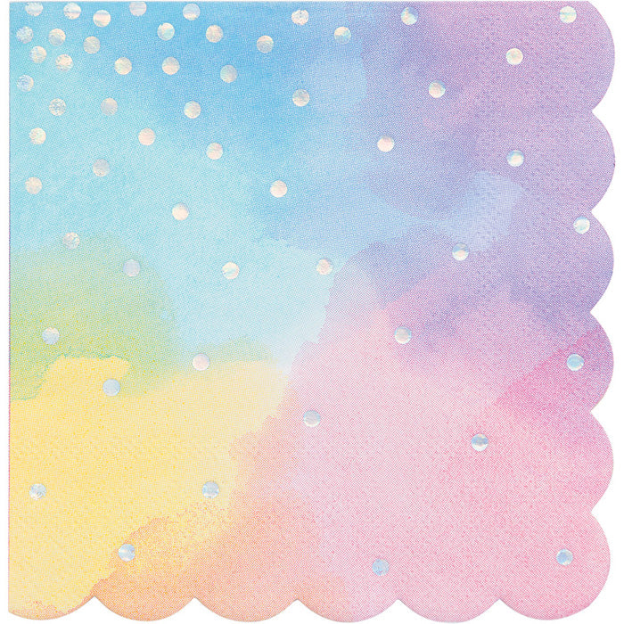 192 pc Bulk Iridescent Party Beverage Napkins