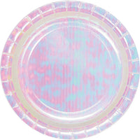 96 pc Bulk Iridescent Party Dessert Plates