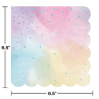 192ct Bulk Iridescent Party Luncheon Napkins