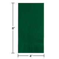600 pc Bulk Hunter Green Paper Dinner Napkins 2Ply 1/8FLD