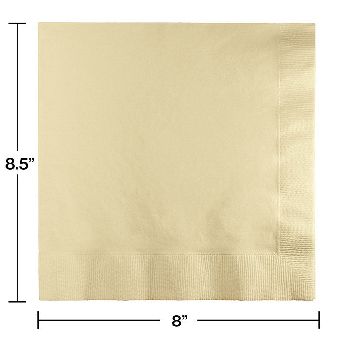 250 pc Bulk Ivory Dinner Napkins 3 Ply