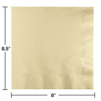 250 pc Bulk Ivory Dinner Napkins 3 Ply
