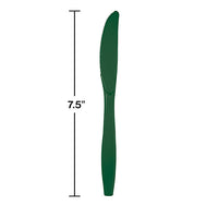 288ct Bulk Hunter Green Plastic Knives
