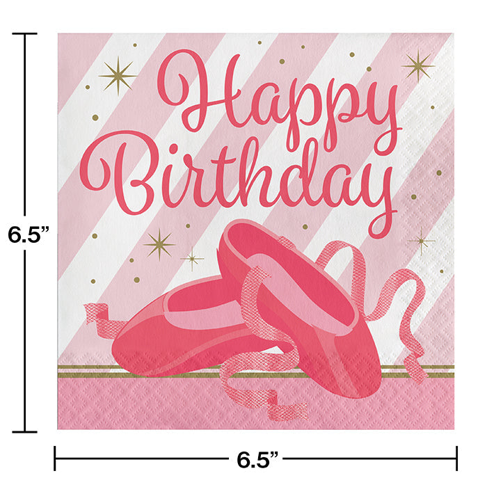 192ct Bulk Twinkle Toes Birthday Luncheon Napkins