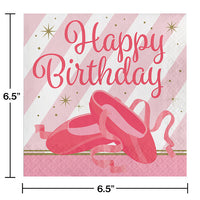 192ct Bulk Twinkle Toes Birthday Luncheon Napkins