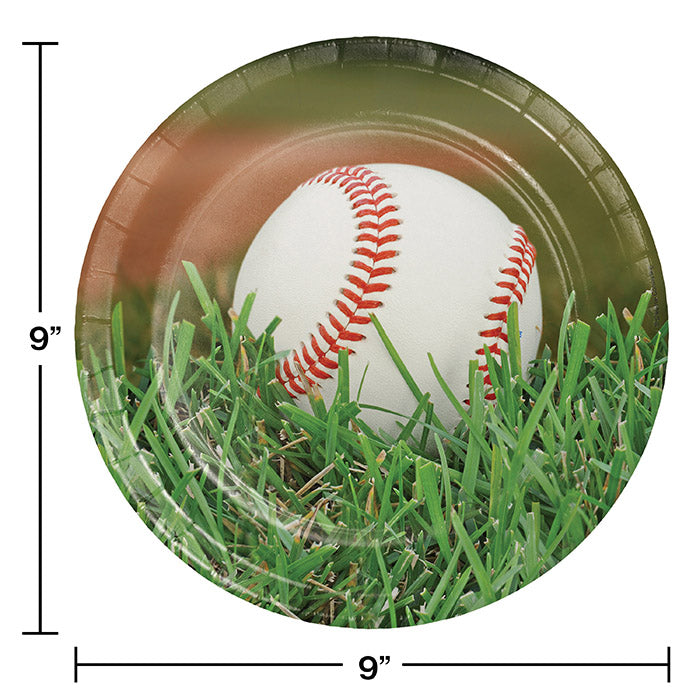 96ct Bulk Baseball Dinner Plates