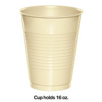 240 pc Bulk Ivory 16 oz Plastic Cups