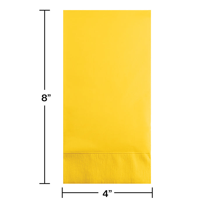 192ct Bulk School Bus Yellow 3 Ply Guest Towels