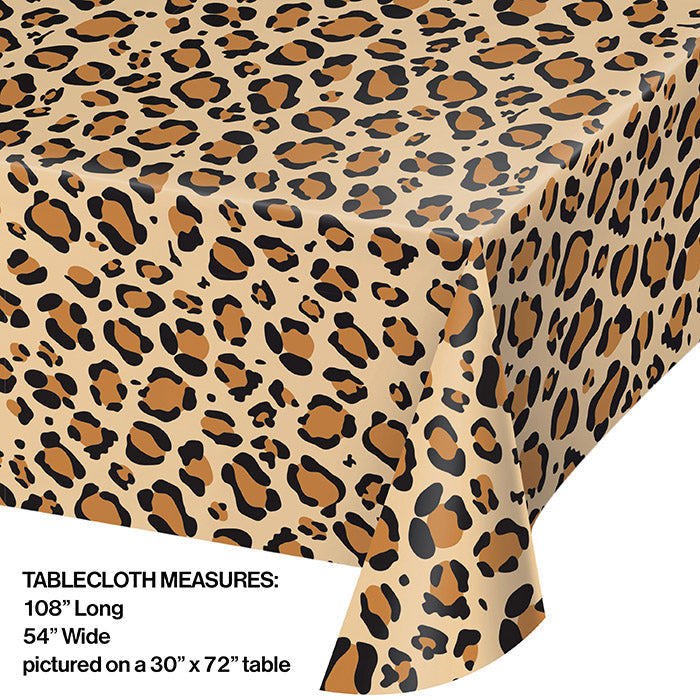 6ct Bulk Leopard Print Plastic Table Covers