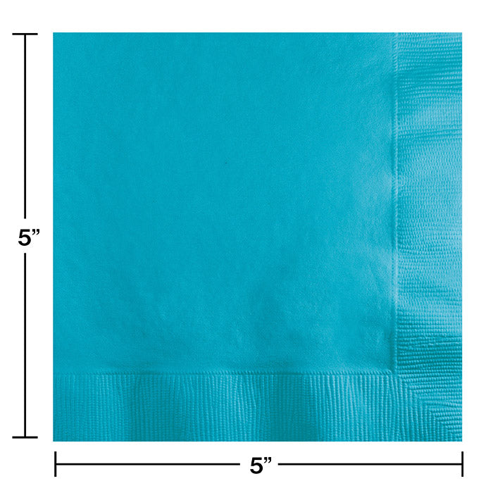 500ct Bulk Bermuda Blue Beverage Napkins 3 ply