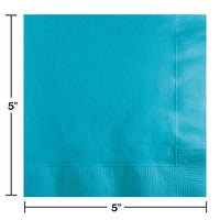 500ct Bulk Bermuda Blue Beverage Napkins 3 ply